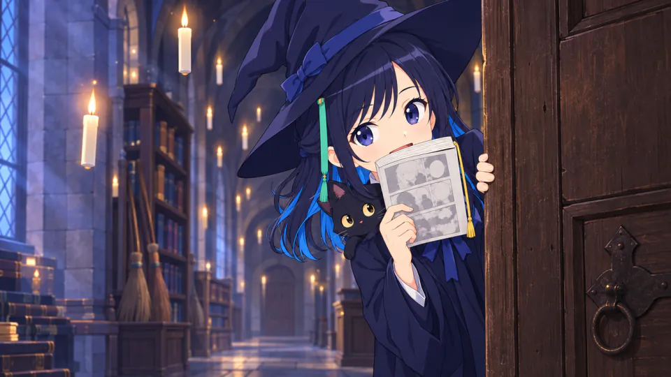 黒猫と魔女の教室の続きを案内するしおり